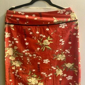 Floral Orange/ Red skirt